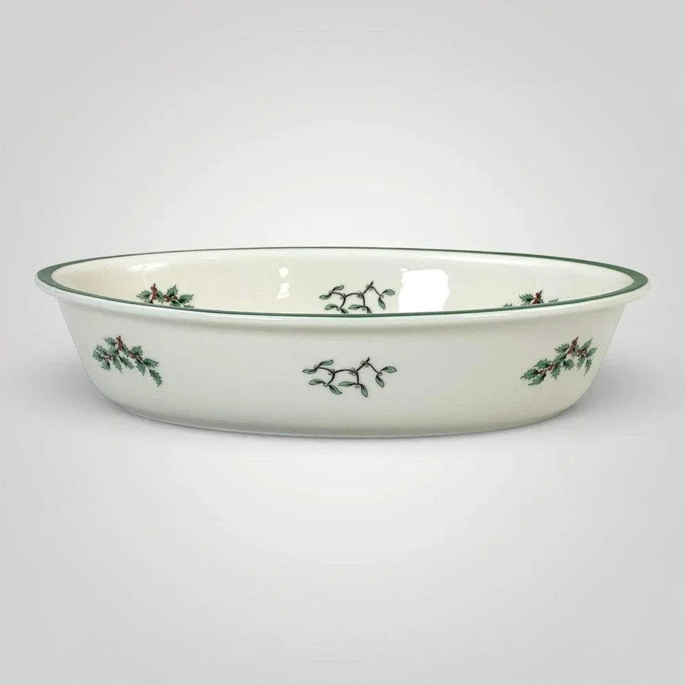 Spode Christmas Tree Oval Baking‎ Dish England Oven To Table 12.5x9